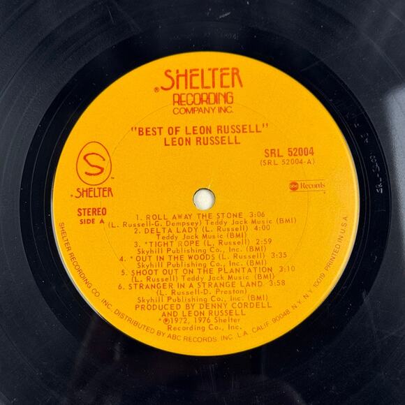 Leon Russell – The Best of Leon Russell Vinyl LP SRL-52004 Shelter Records 1976 - Picture 4 of 9